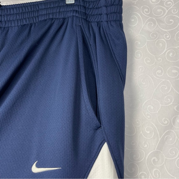 VTG Nike Team Pants Men  XXL Mesh Navy Blue Sweat Basketball Y2K 90s Ankle Snap - Picture 2 of 9